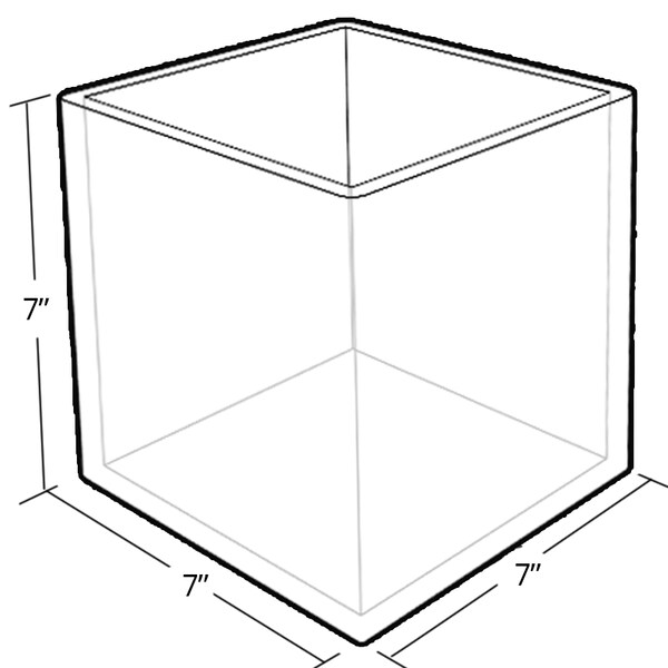 7 Deluxe Clear Acrylic Cube Bin, PK4